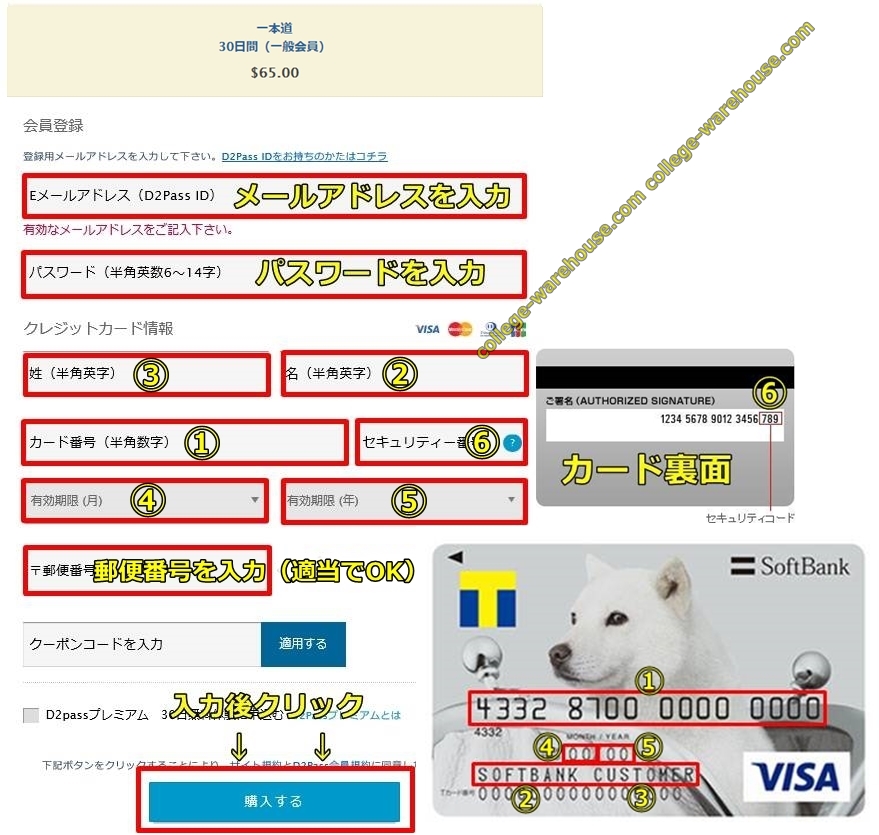 ��{��,softbank�J�[�h,VISA