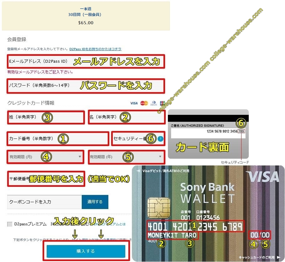 一本道,ソニーバンクウォレット(ソニー銀行VISAデビット),VISA
