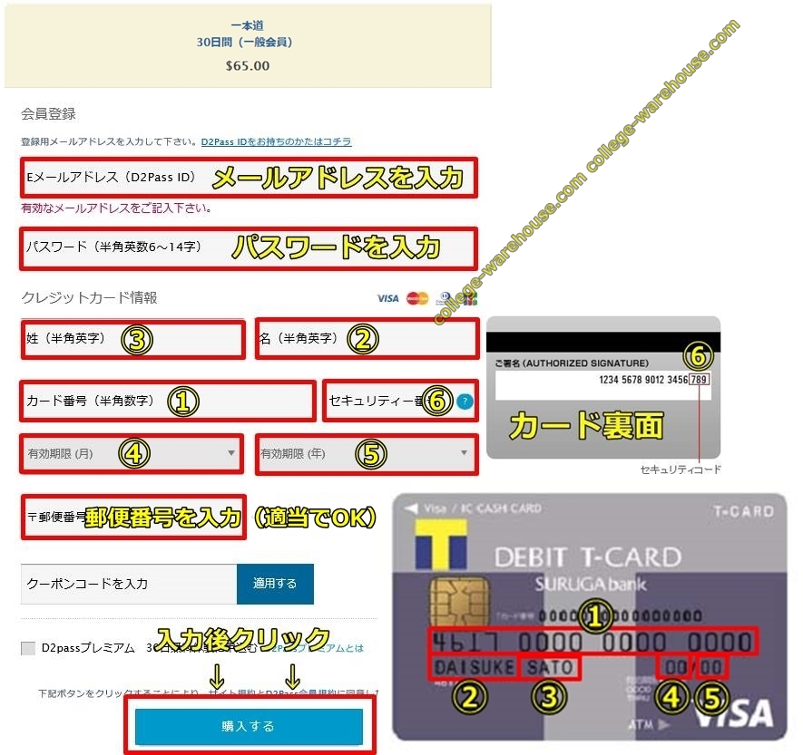 一本道,VisaデビットTカードスルガバンク,VISA